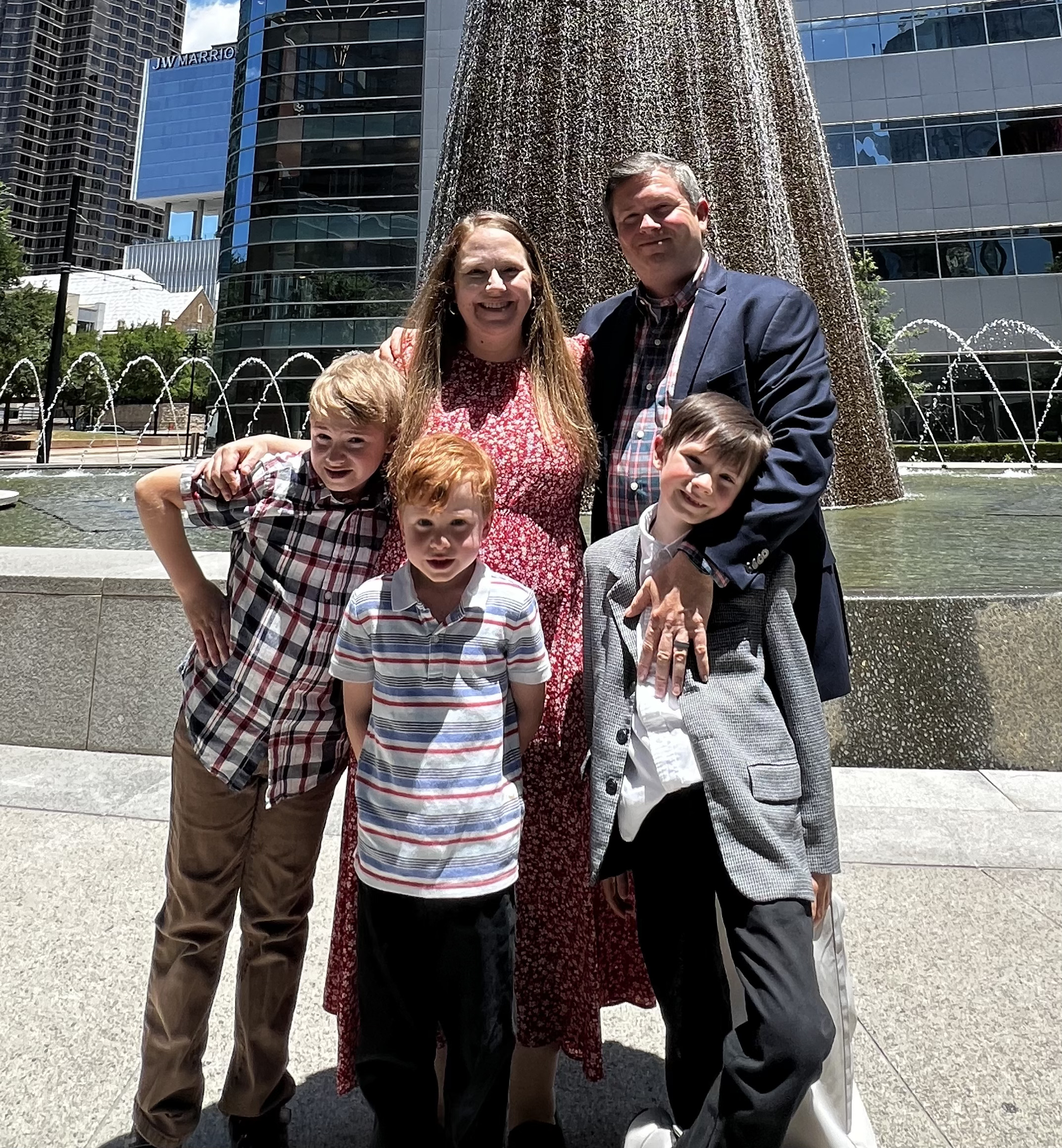 Jim and Krista Acuff with their three children, founders of AI Scholars Lab
